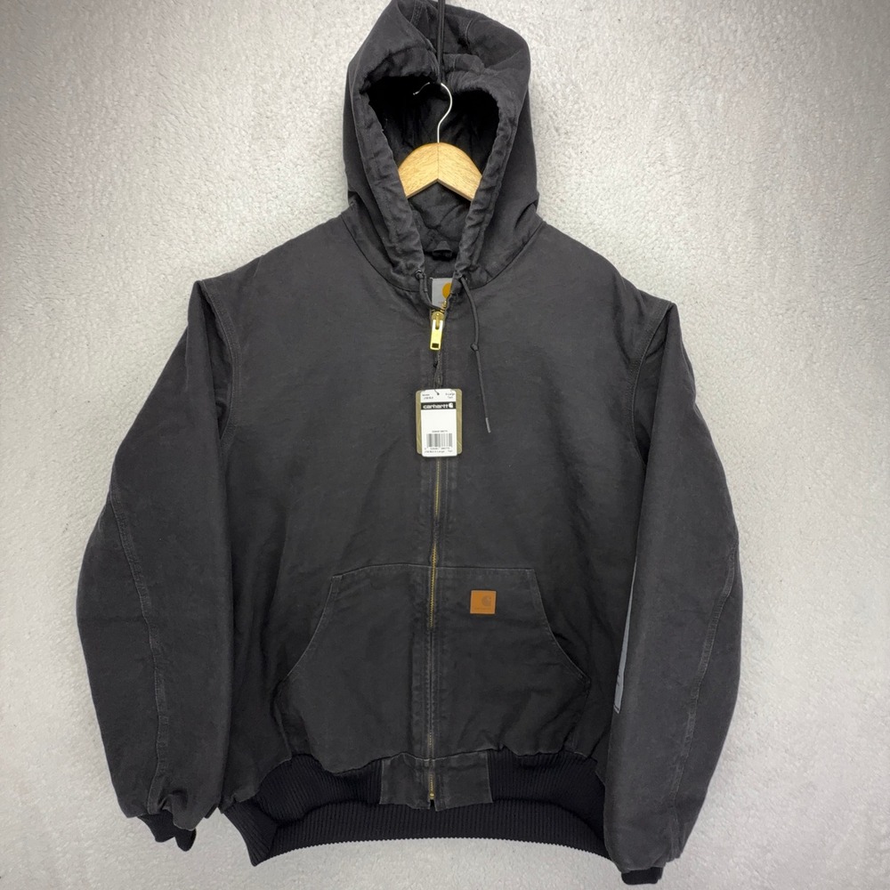 Carhartt Sandstone Active Jacket Quilt Lined Mens XLT J130 BLK Black NWT